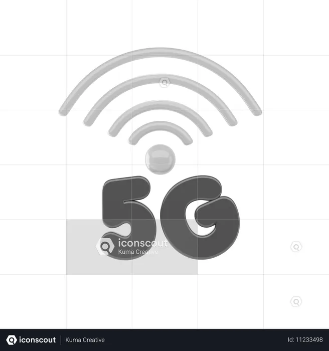 5G信号  3D Icon