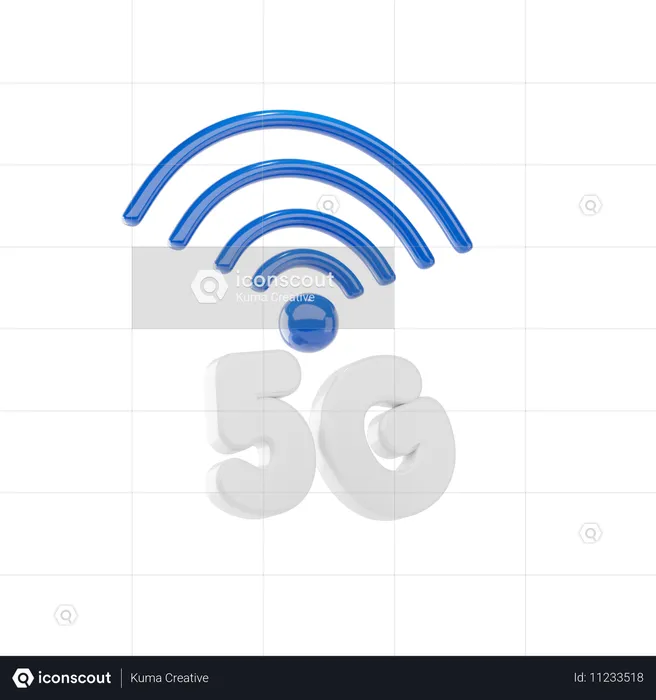 5G信号  3D Icon