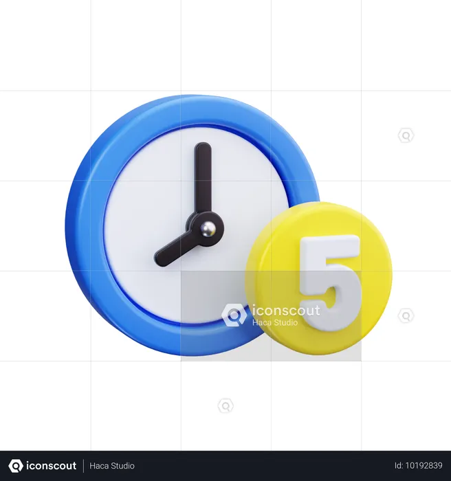 5 minutes  3D Icon