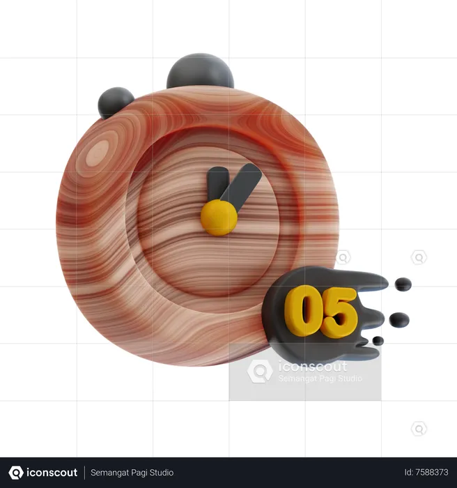 5 Minutes Stopwatch  3D Icon