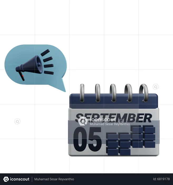 5 september  3D Icon