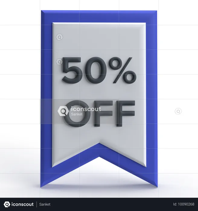 50 pour cent de réduction  3D Icon