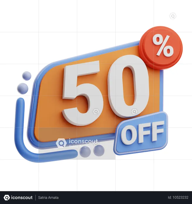 50 % de réduction  3D Icon