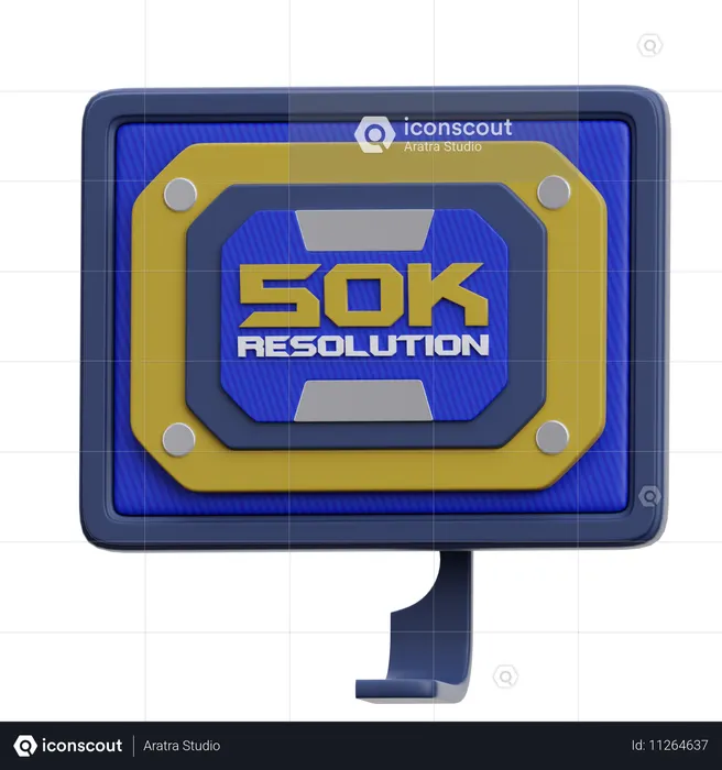 50 K Resolution  3D Icon