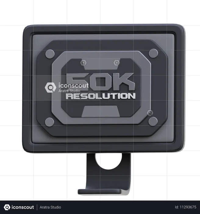 50 K Resolution Monitor  3D Icon