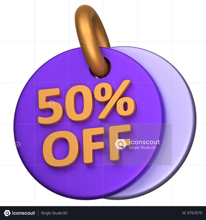 50% 세일  3D Icon