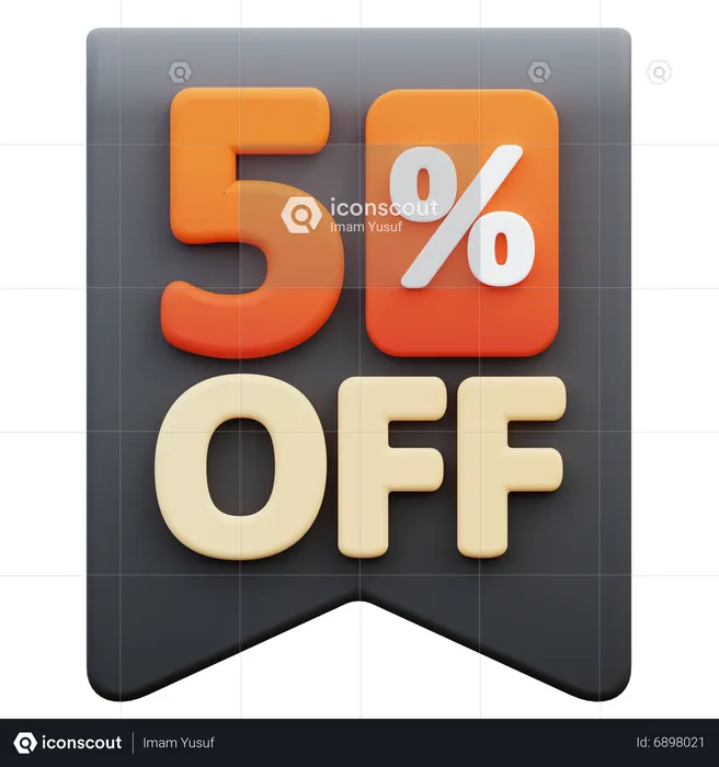 50% RABATT  3D Icon