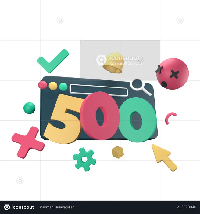 500 Server Error  3D Icon