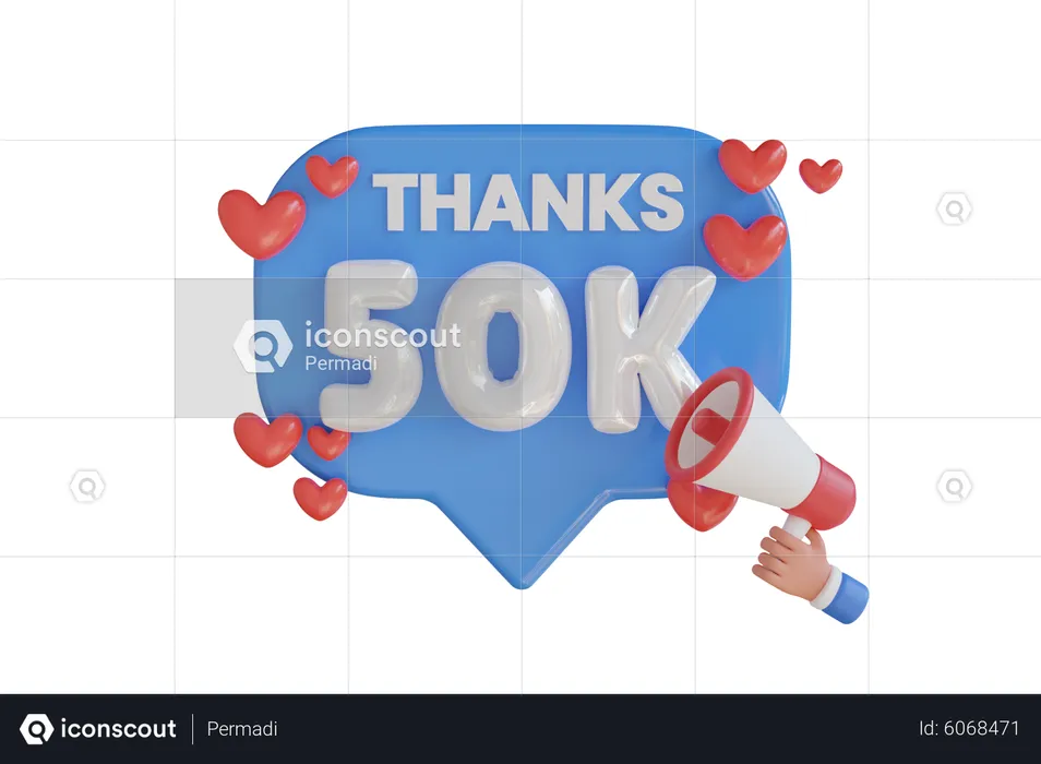 50k  3D Icon