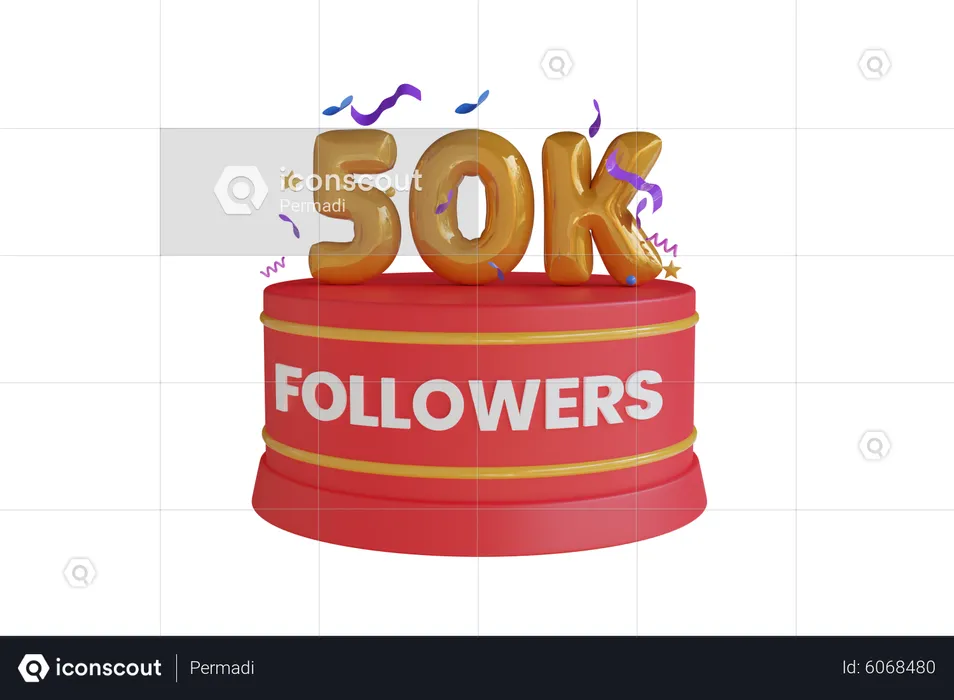 50K  3D Icon