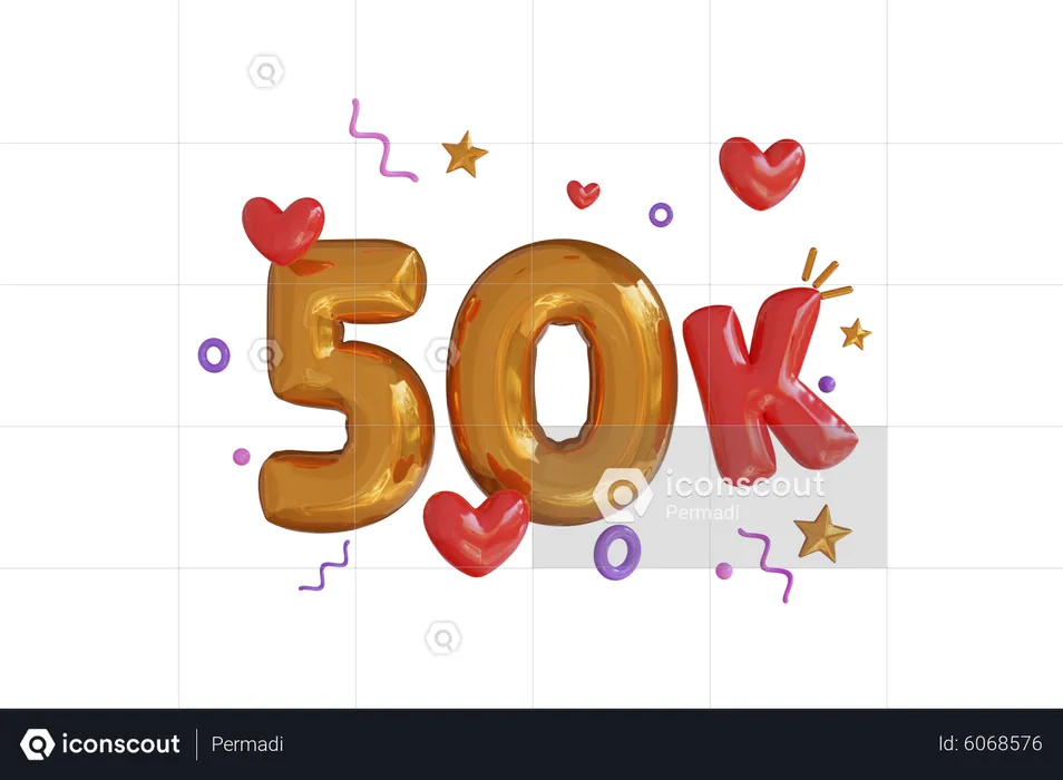 50K  3D Icon