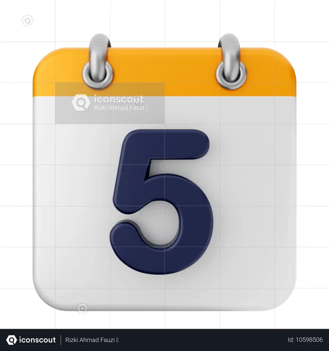 5ème calendrier  3D Icon