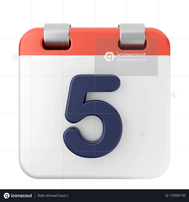 5ème calendrier  3D Icon