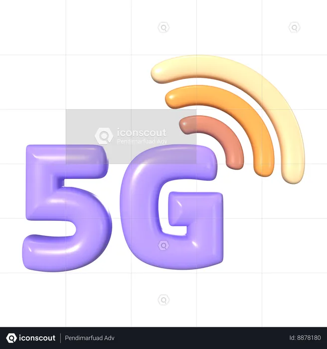 5G  3D Icon