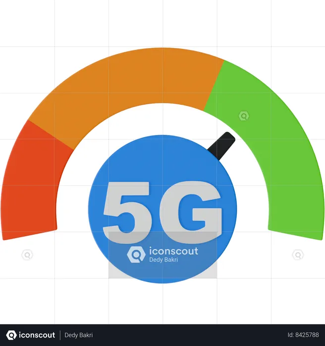 5g de alta velocidade  3D Icon