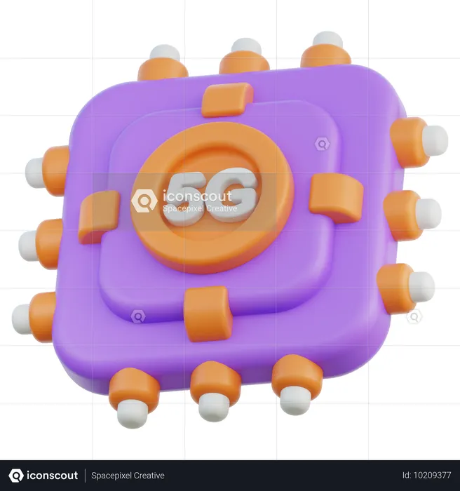 Chips de 5g  3D Icon