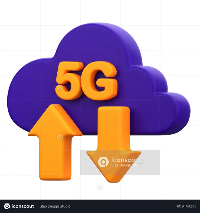 Données cloud 5g  3D Icon