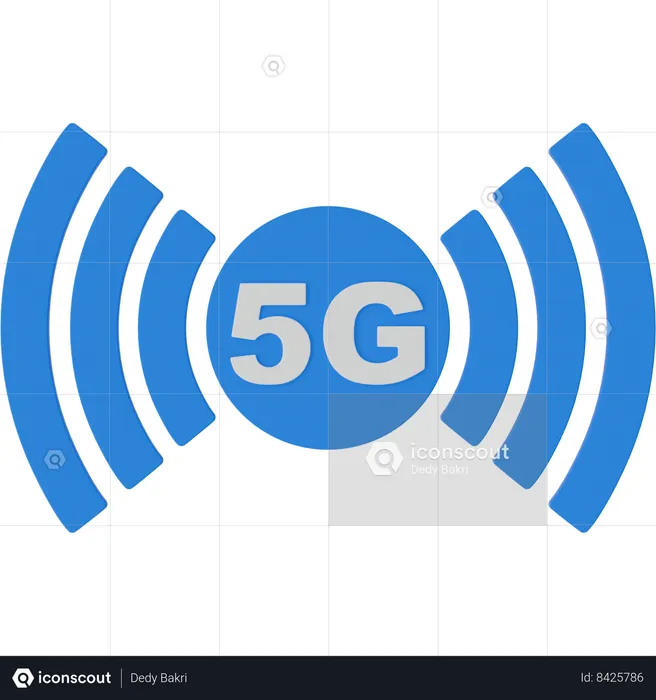 Internet 5G  3D Icon