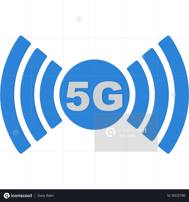 5G Internet  3D Icon