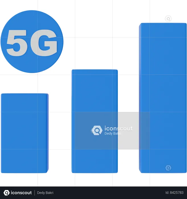 Rede 5G  3D Icon