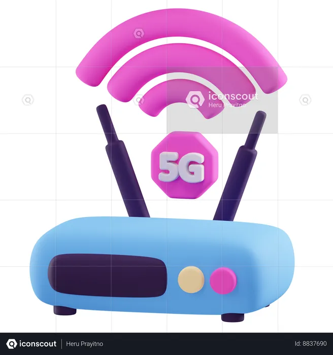 5G Router  3D Icon