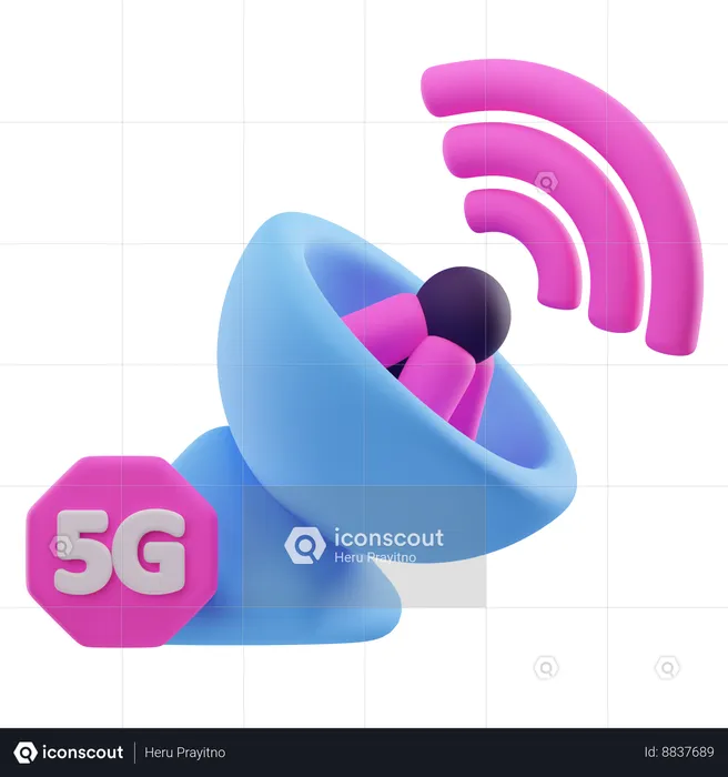 Satélite 5g  3D Icon