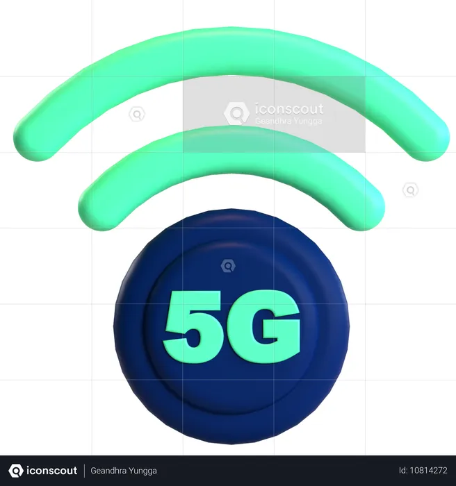 5G 신호  3D Icon