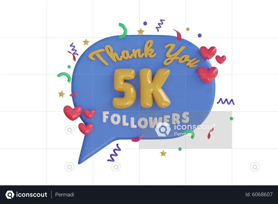 5 km  3D Icon