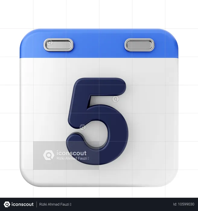 5to calendario  3D Icon