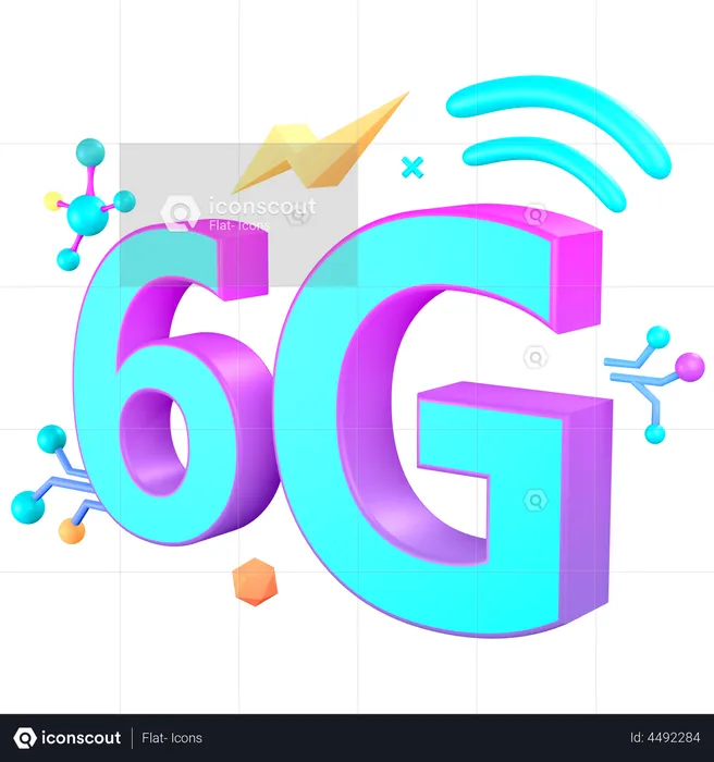 6 G Network  3D Illustration