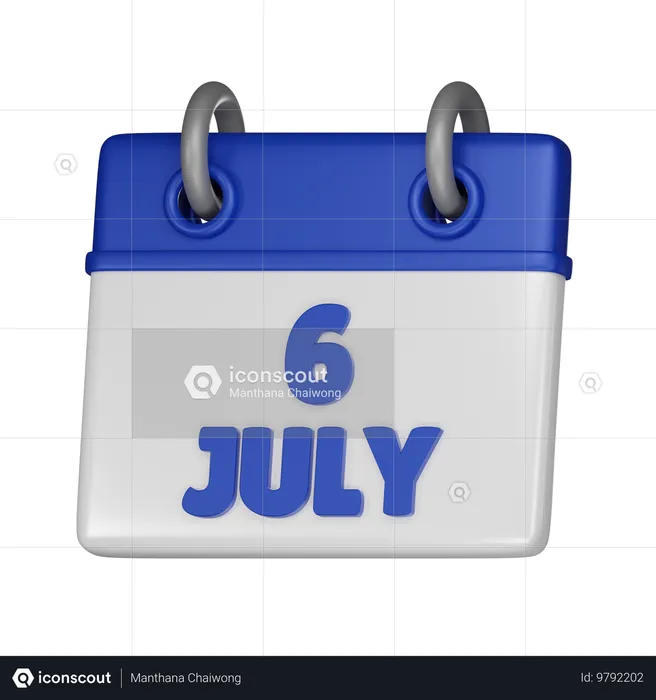 6. Juli  3D Icon