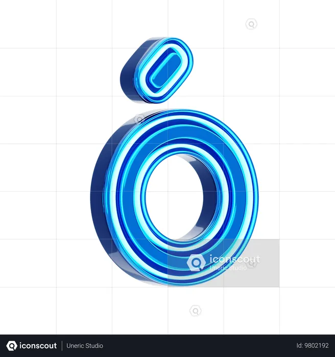 6 numéro  3D Icon