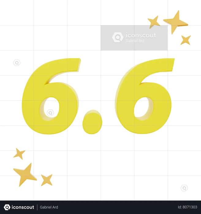 6 Point 6  3D Icon