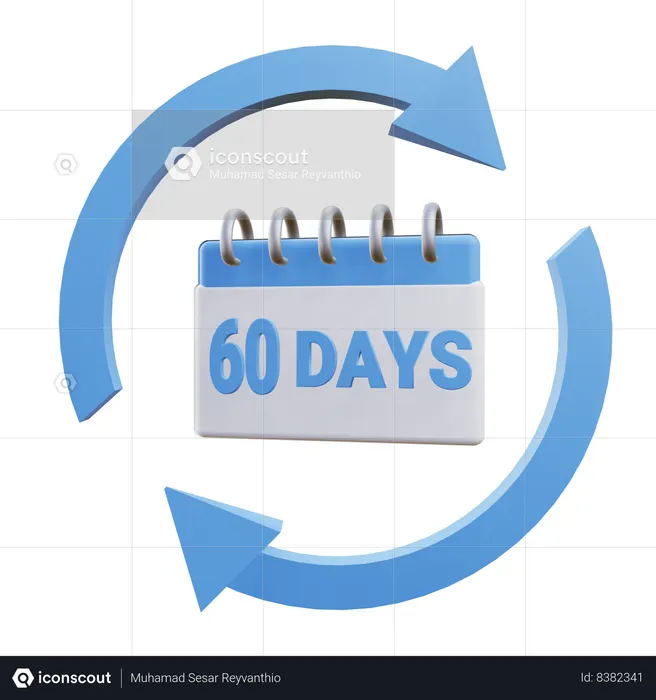 60 Days Money Back Guarantee  3D Icon