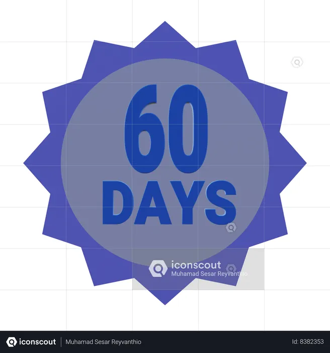 60 Days Money Back Guarantee  3D Icon