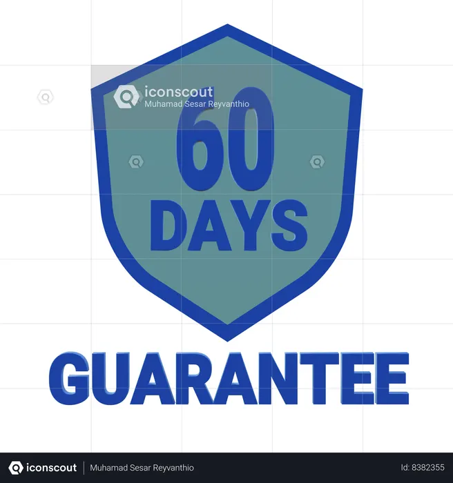 60 Days Money Back Guarantee  3D Icon