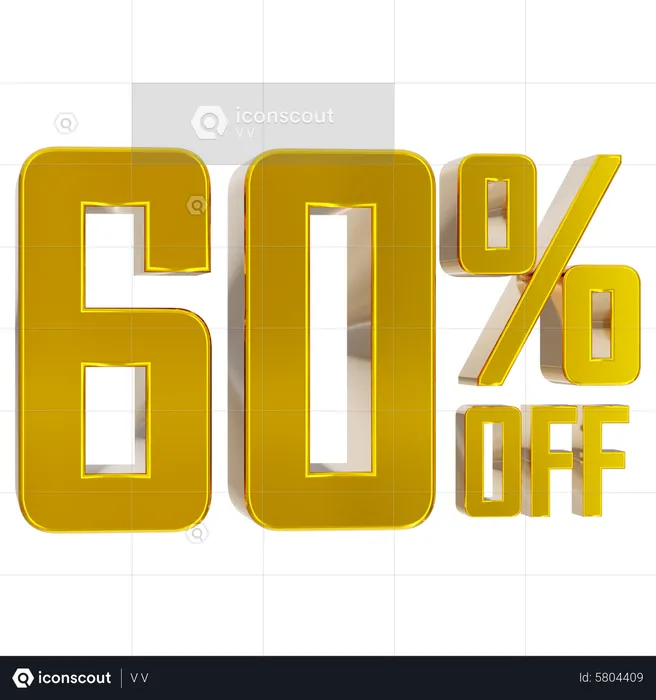 60 percent discount  3D Icon