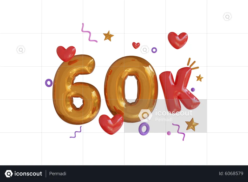 60K  3D Icon