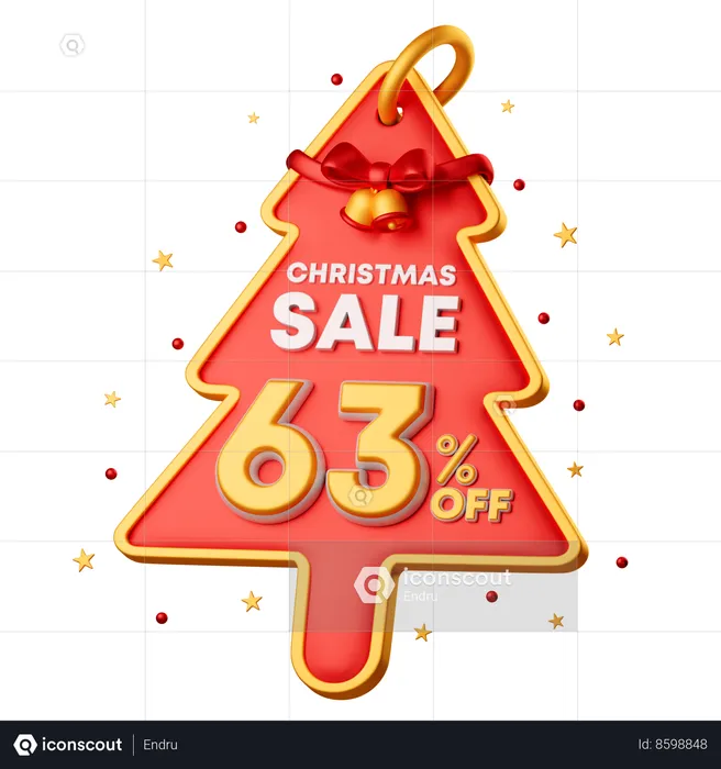 63 Percentage Special Offer  3D Icon