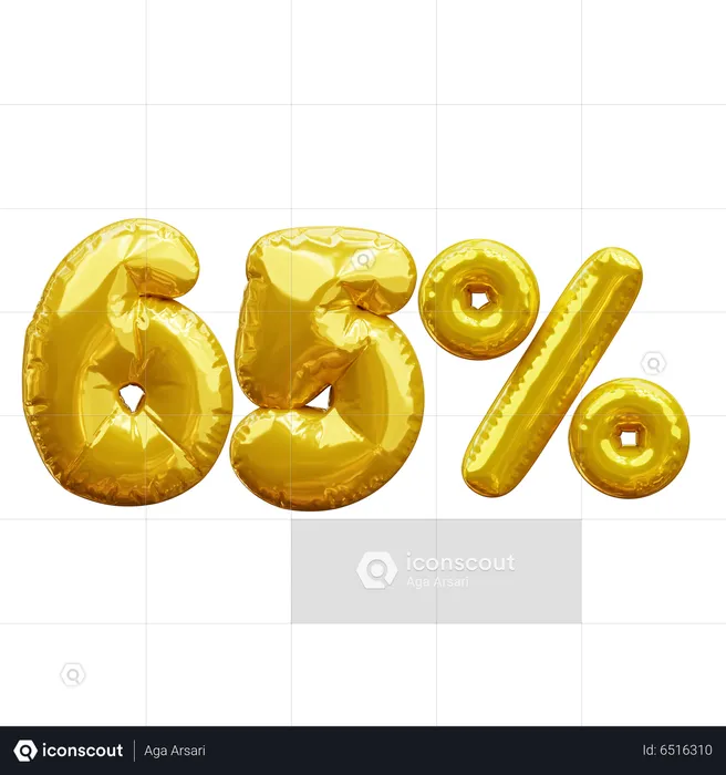 65%  3D Icon