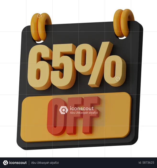 65 Percentage Off  3D Icon
