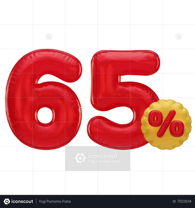 65 pour cent de réduction  3D Icon