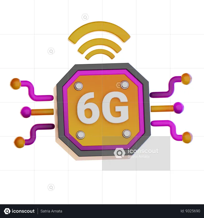 6G Network  3D Icon