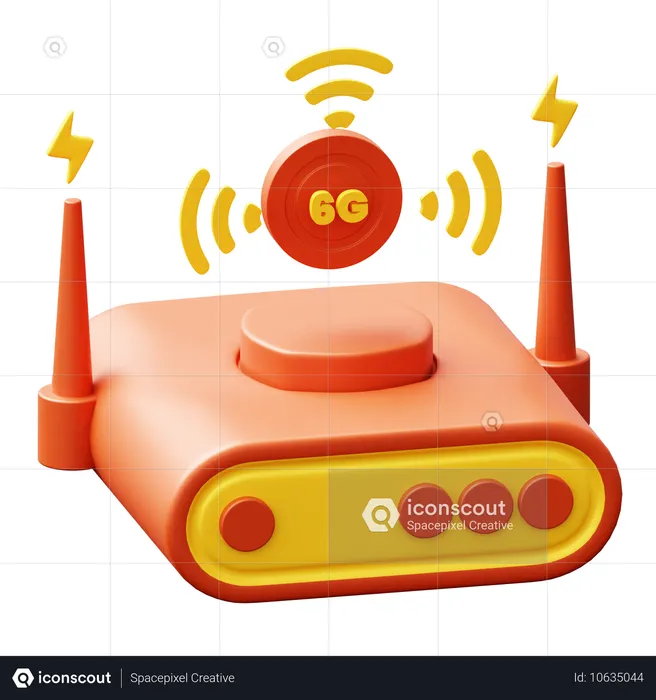 6Gネットワーク  3D Icon