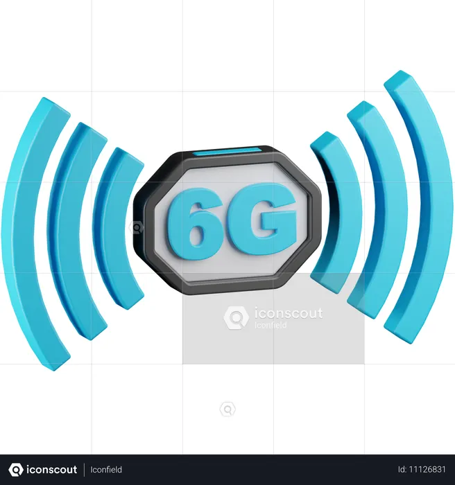 6g 네트워크  3D Icon