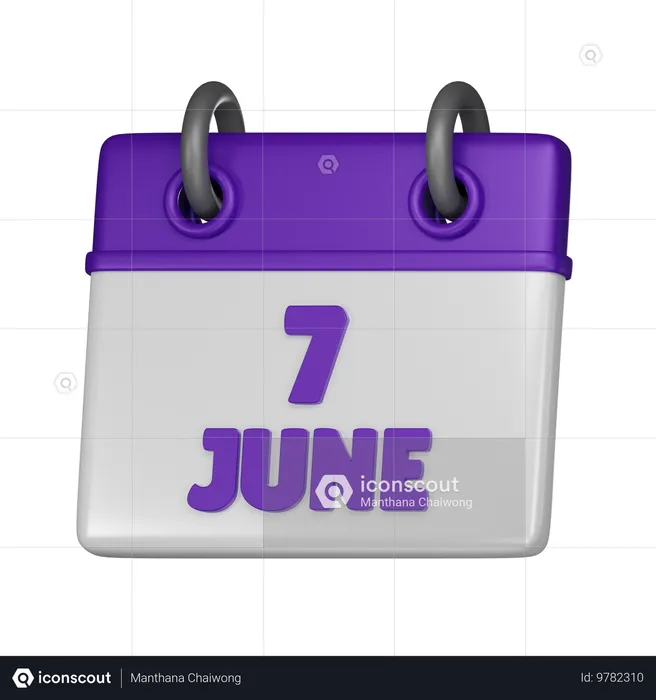 7 juin  3D Icon