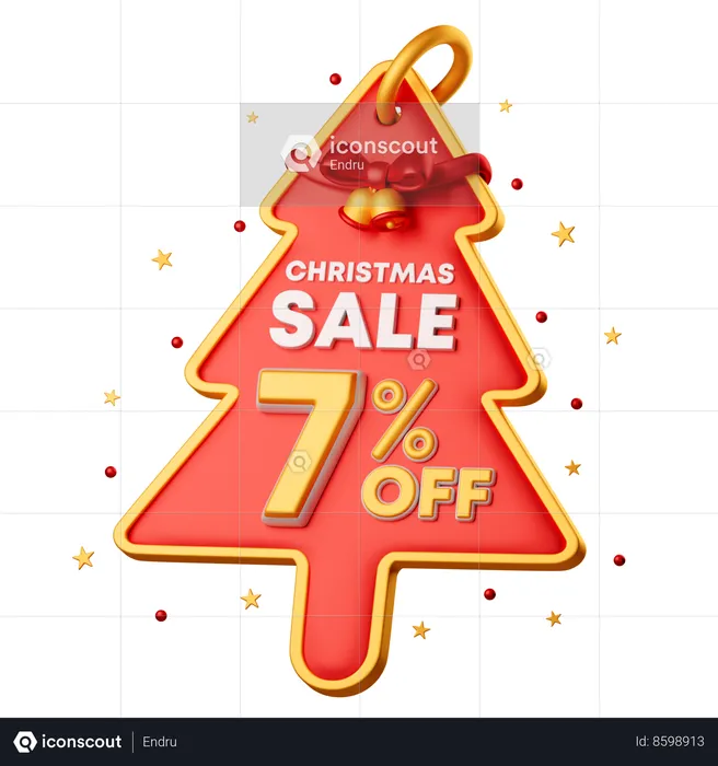 7 Percentage Special Offer  3D Icon