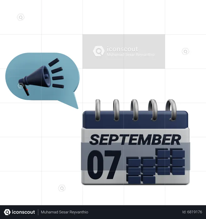 7 september  3D Icon