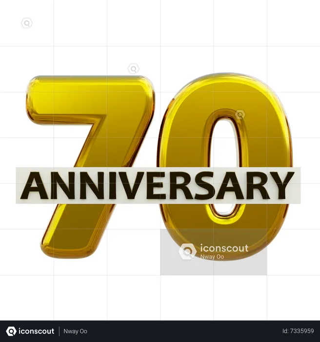 70 aniversario  3D Icon