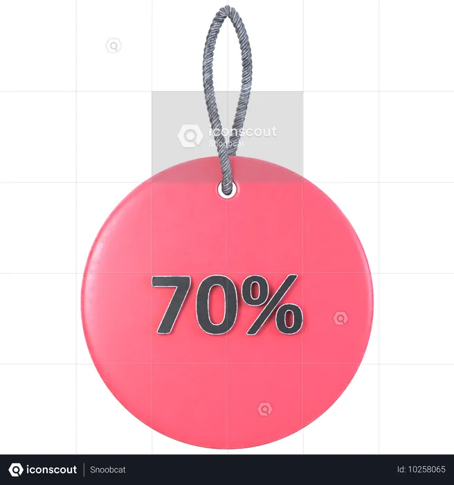 70 % Rabatt auf das Etikett  3D Icon